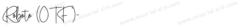 Roboto (OTF)字体转换